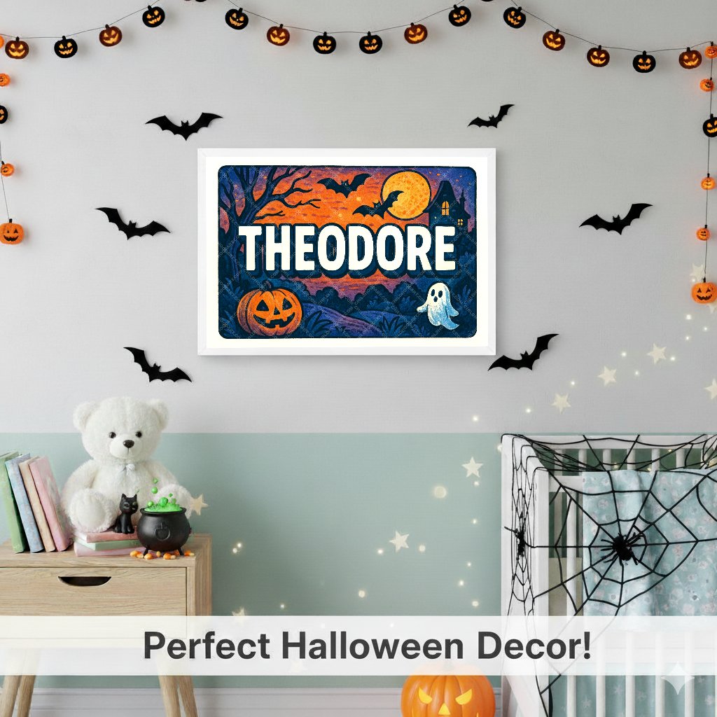 Personalized name art for Theodore