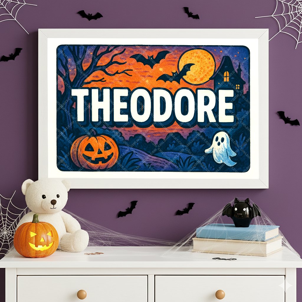 Personalized name art for Theodore