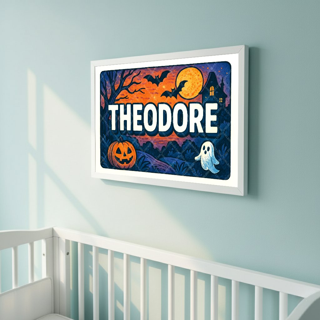 Personalized name art for Theodore