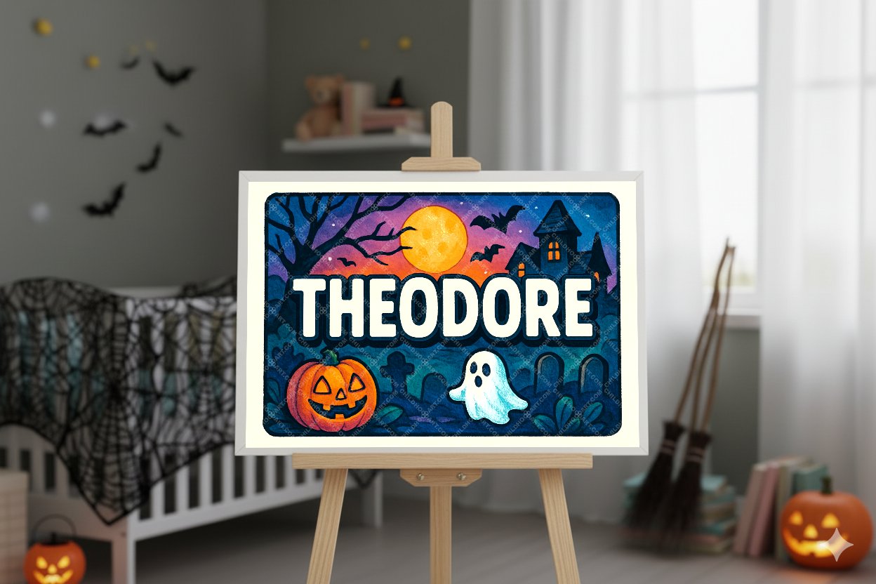 Personalized name art for Theodore