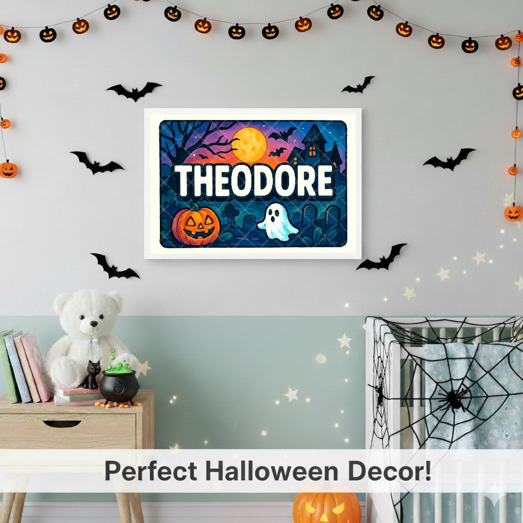 Personalized name art for Theodore