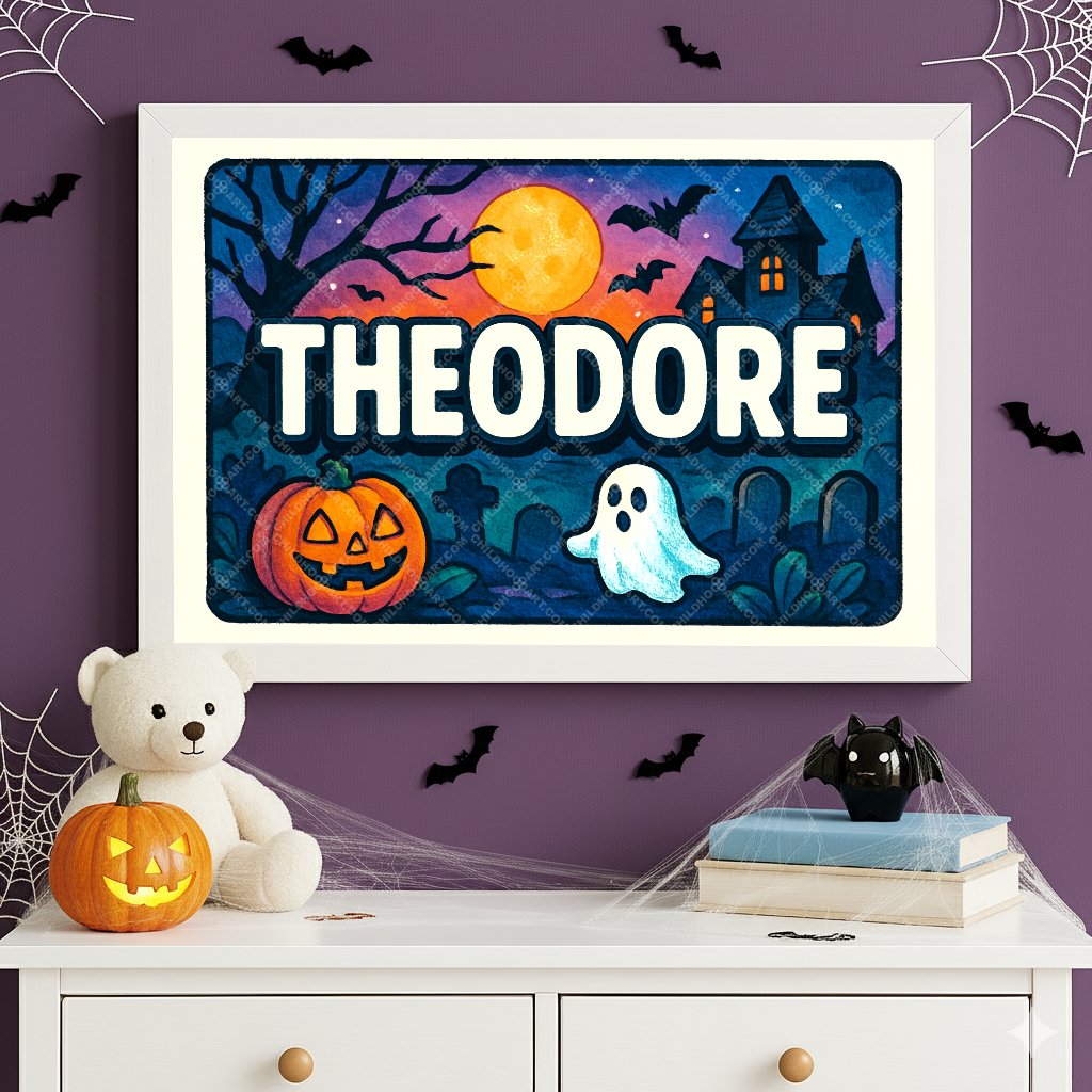 Personalized name art for Theodore
