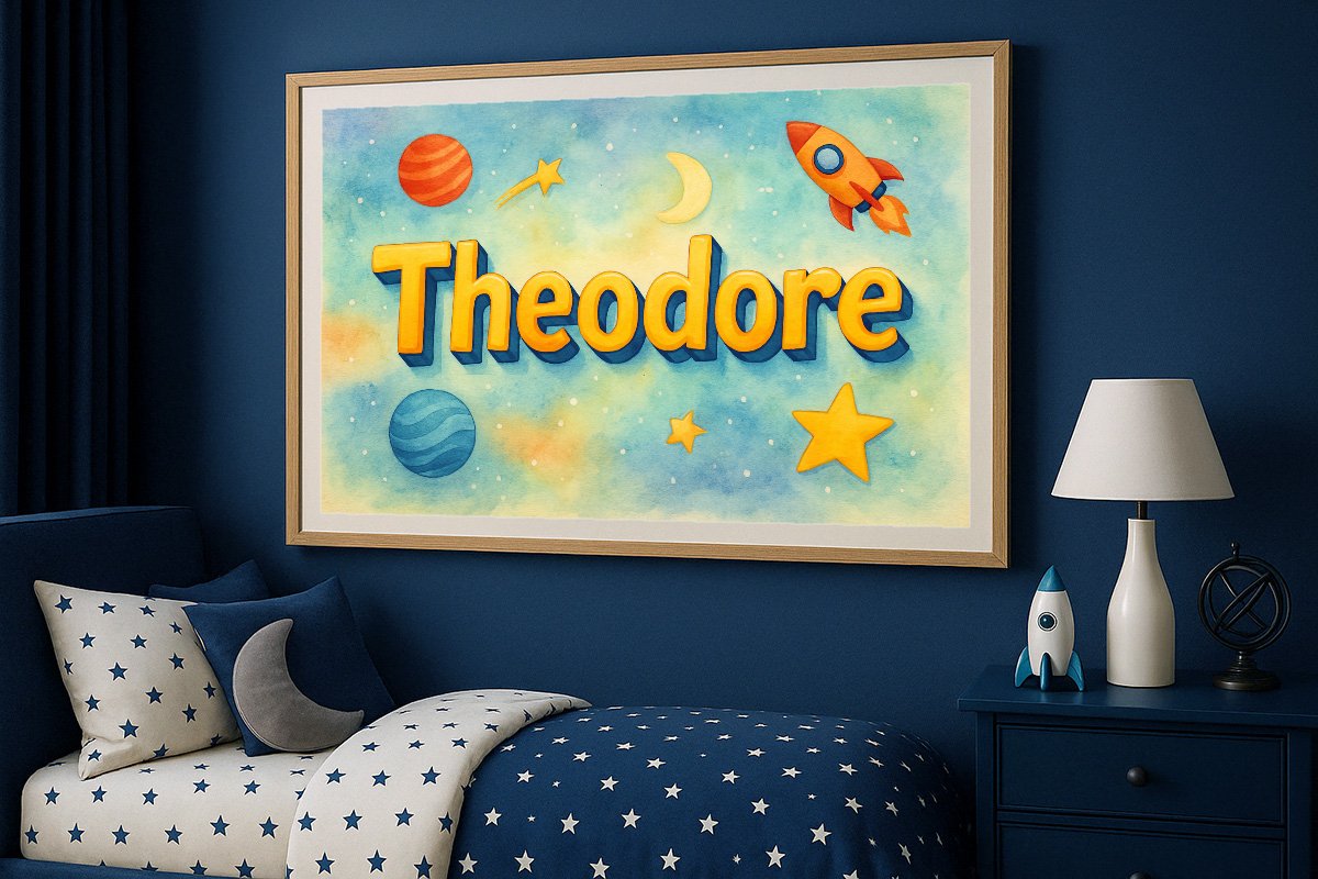 Theodore Personalized Outer Space Art 29