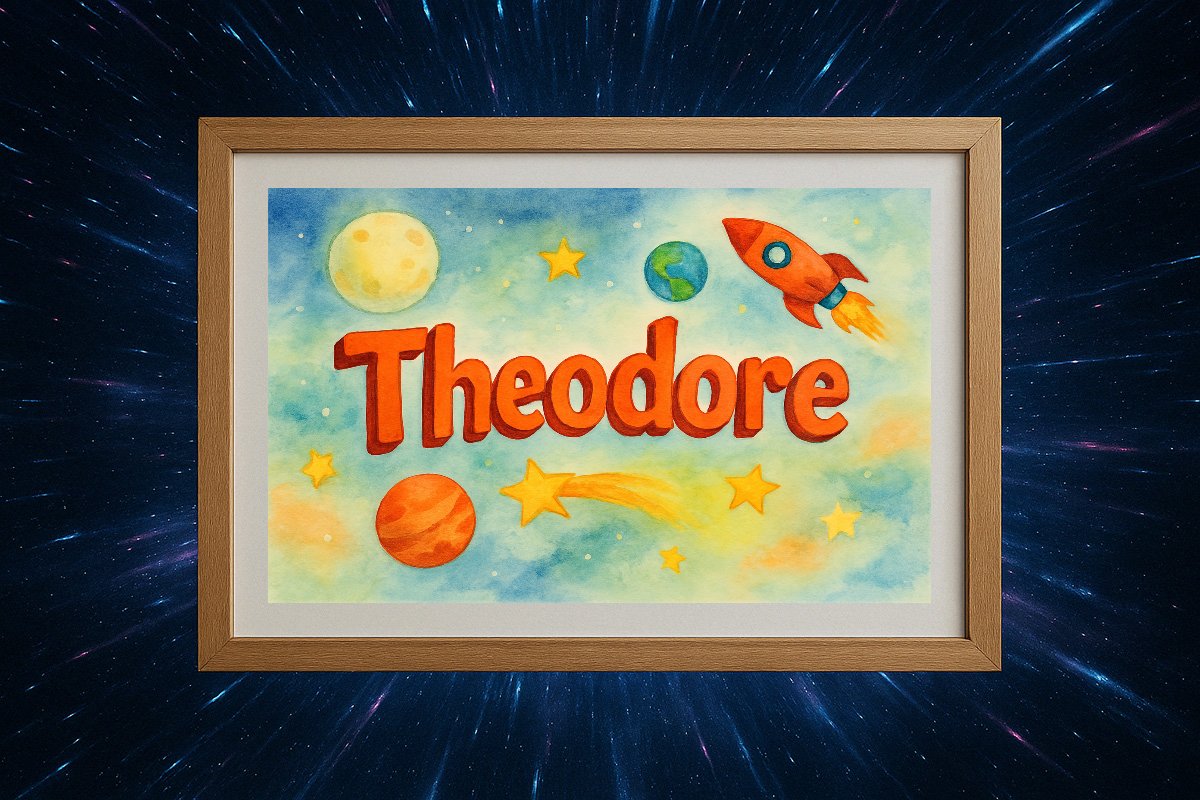 Theodore Personalized Outer Space Art 30