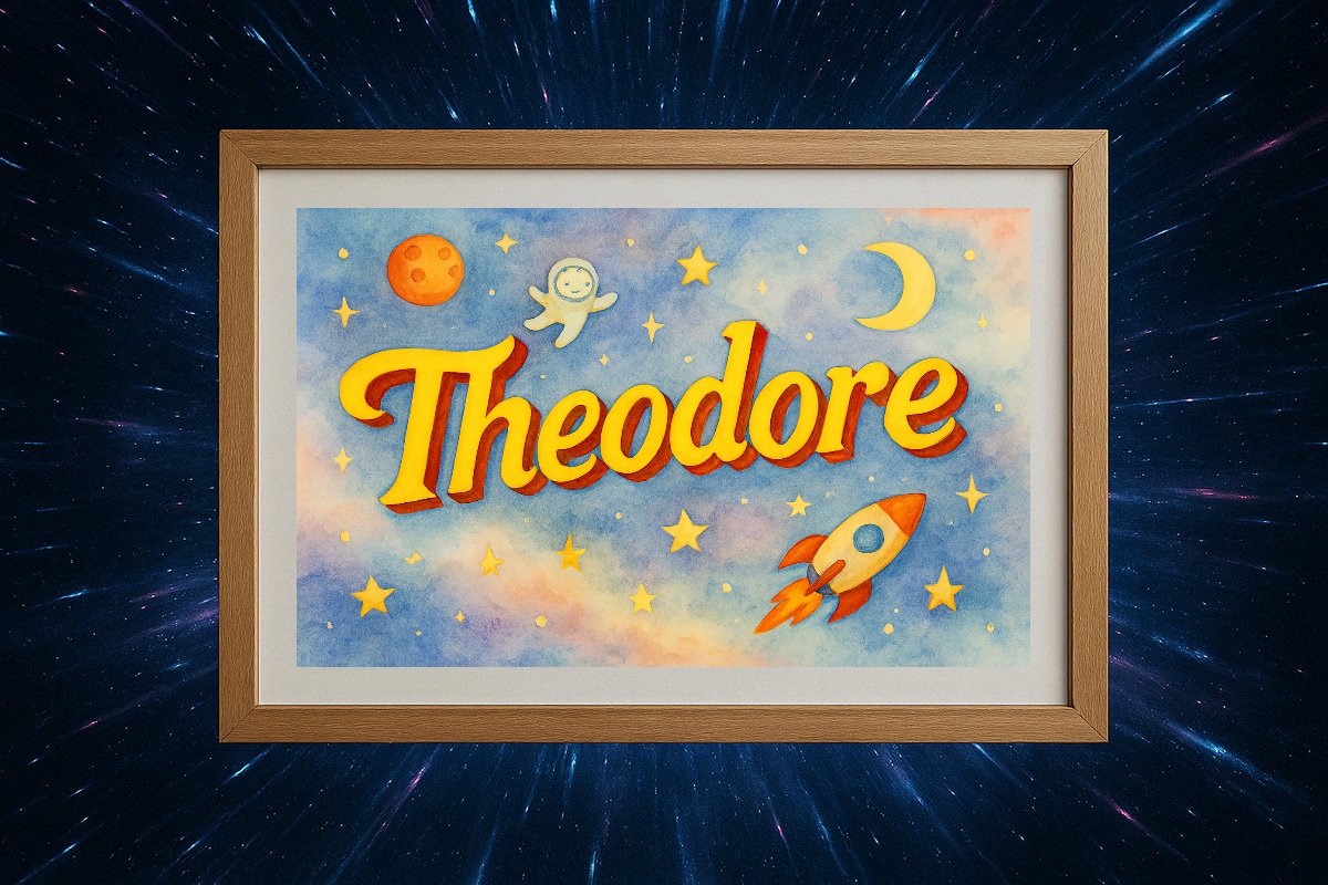 Theodore Personalized Outer Space Art 31