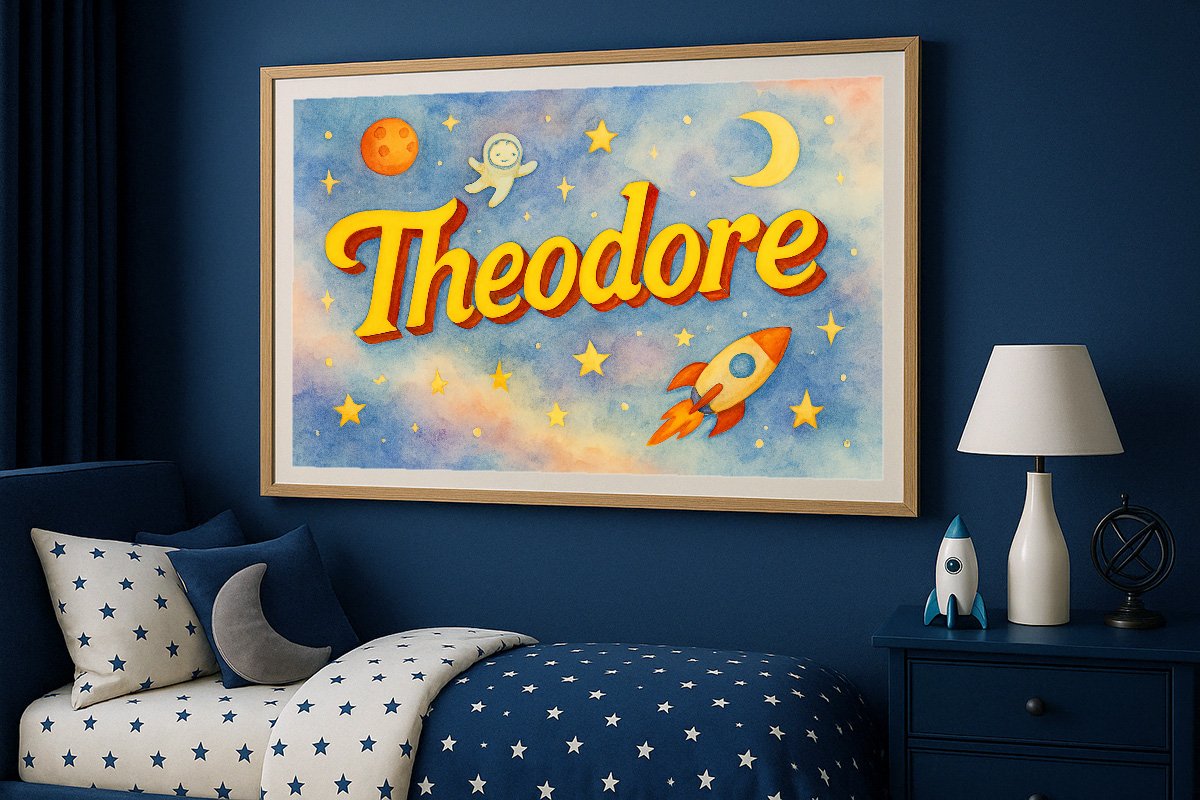 Theodore Personalized Outer Space Art 31