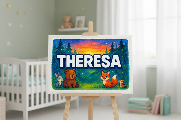 Theresa’s Personalized Forest Friends Art