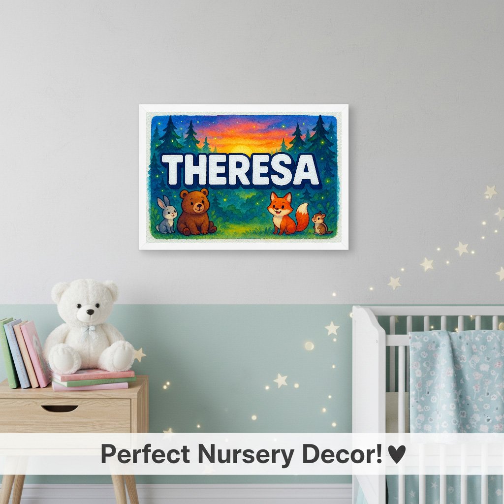 Personalized name art for Theresa