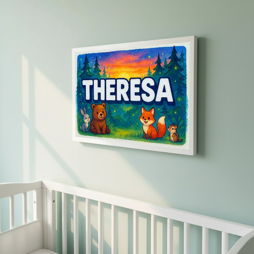 Personalized name art for Theresa