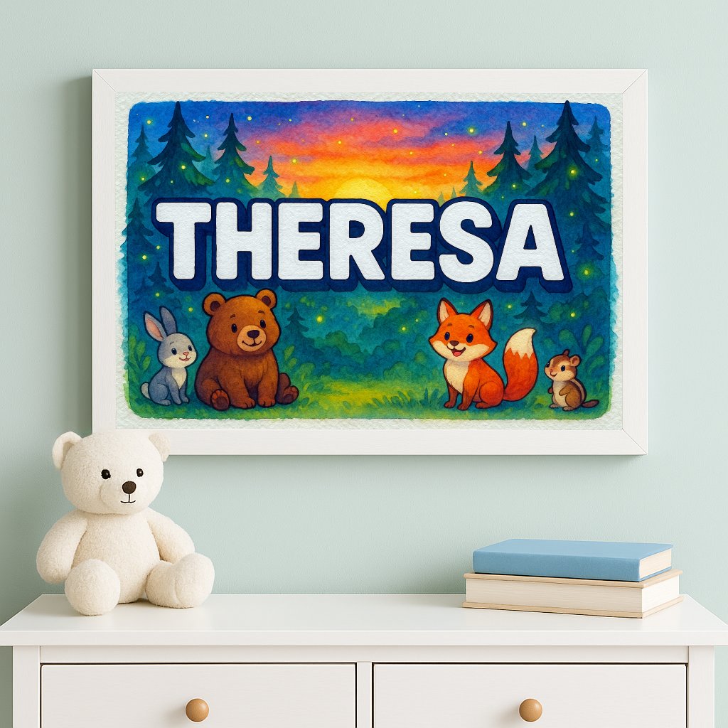 Personalized name art for Theresa