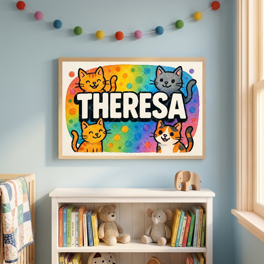 Personalized name art for Theresa