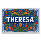 Calm personalized name art for Theresa