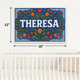 Calm personalized name art for Theresa