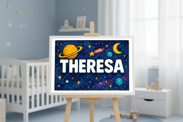 "Theresa" Amongst the Stars Personalized Space Artwork