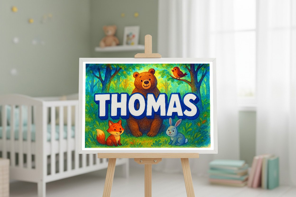 Personalized name art for Thomas