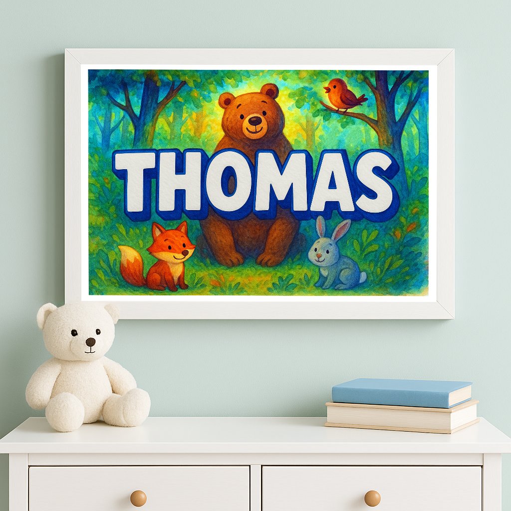 Personalized name art for Thomas