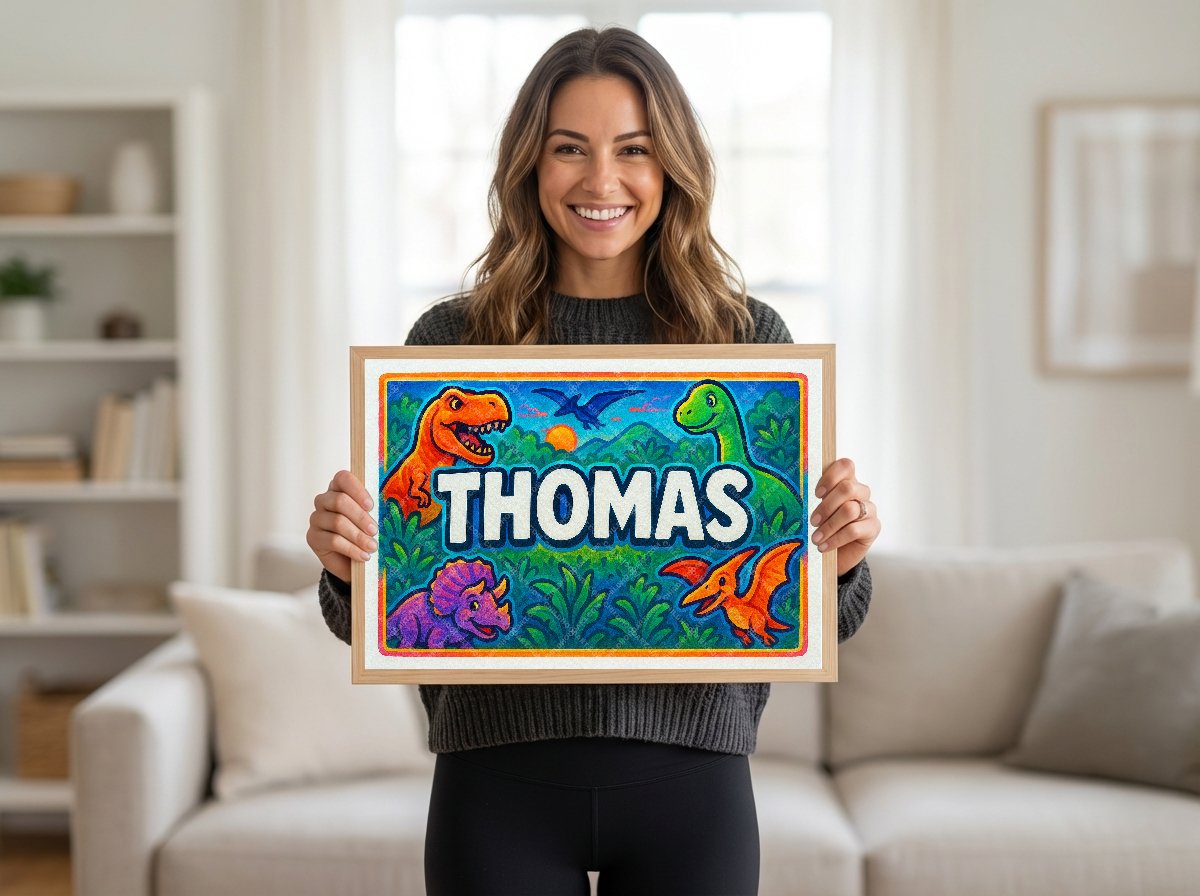 Personalized name art for Thomas