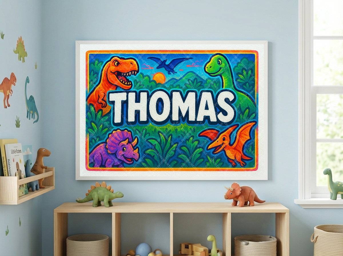 Personalized name art for Thomas
