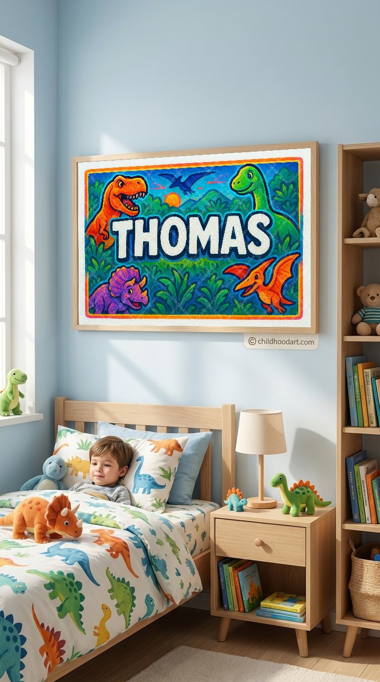 Personalized name art for Thomas