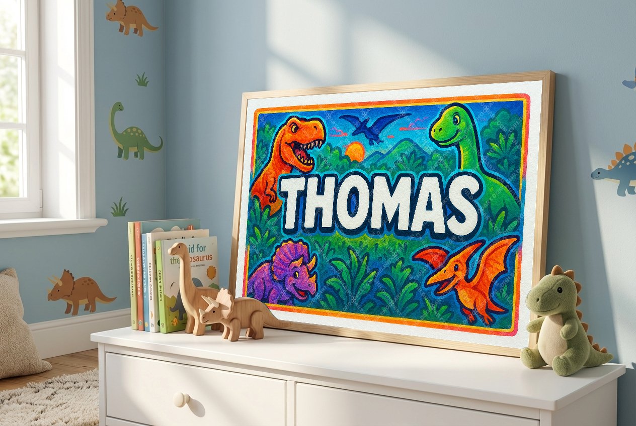 Personalized name art for Thomas