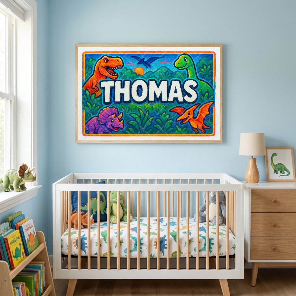 Personalized name art for Thomas