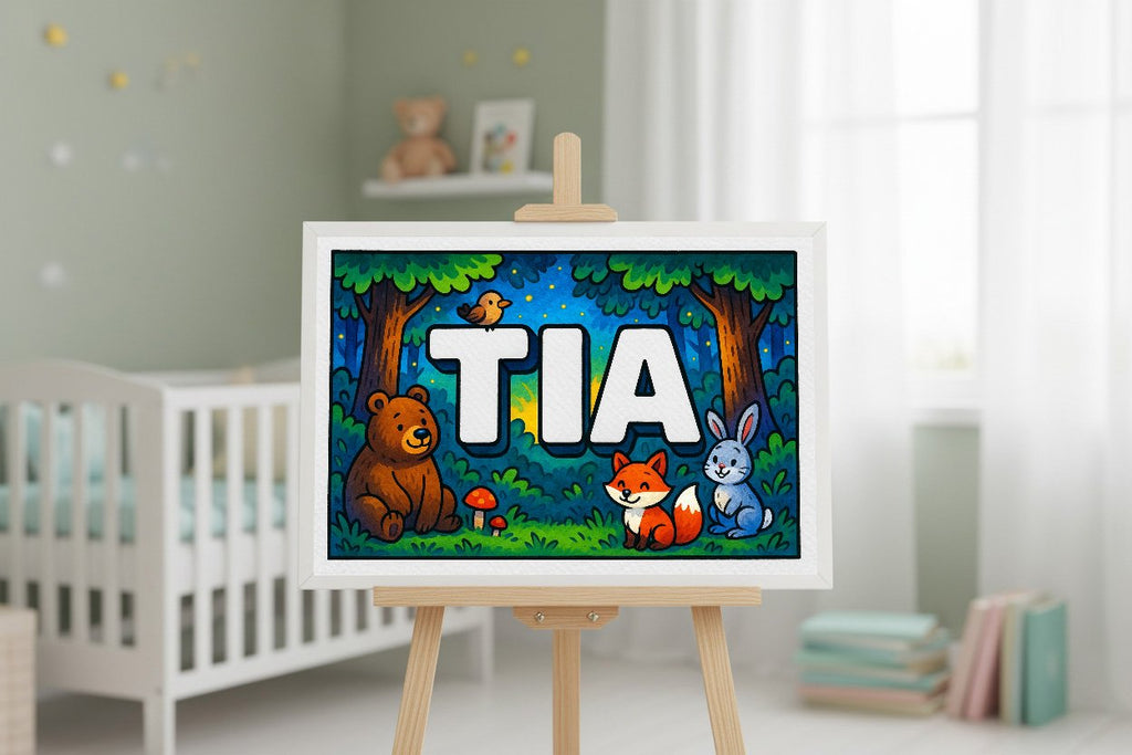 Personalized name art for Tia