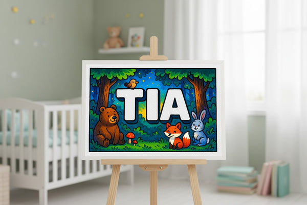 Tia’s Personalized Forest Friends Art