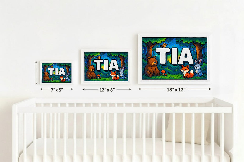 Personalized name art for Tia