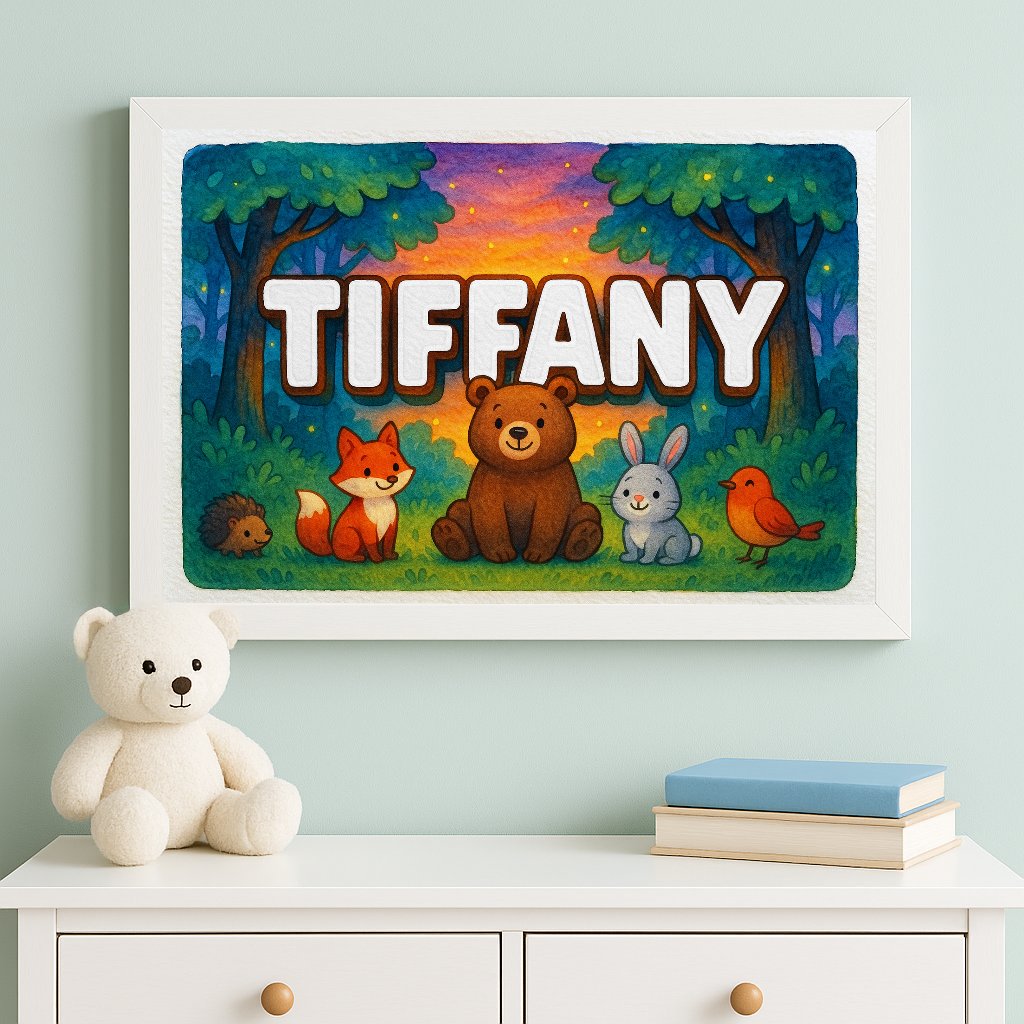 Personalized name art for Tiffany