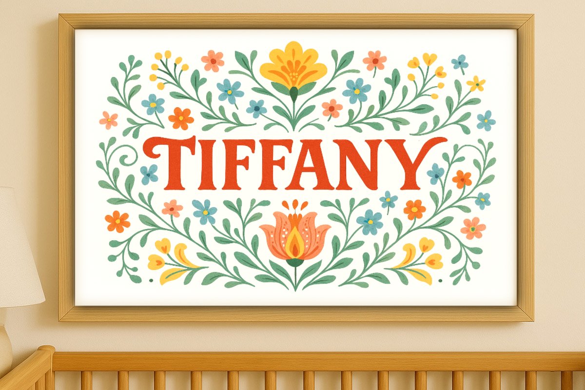 Tiffany Personalized Art - Simple Floral 01