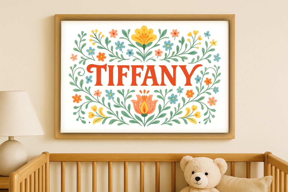 Tiffany Personalized Art - Simple Floral 01