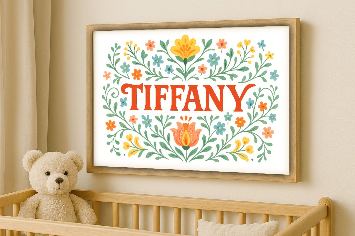 Tiffany Personalized Art - Simple Floral 01