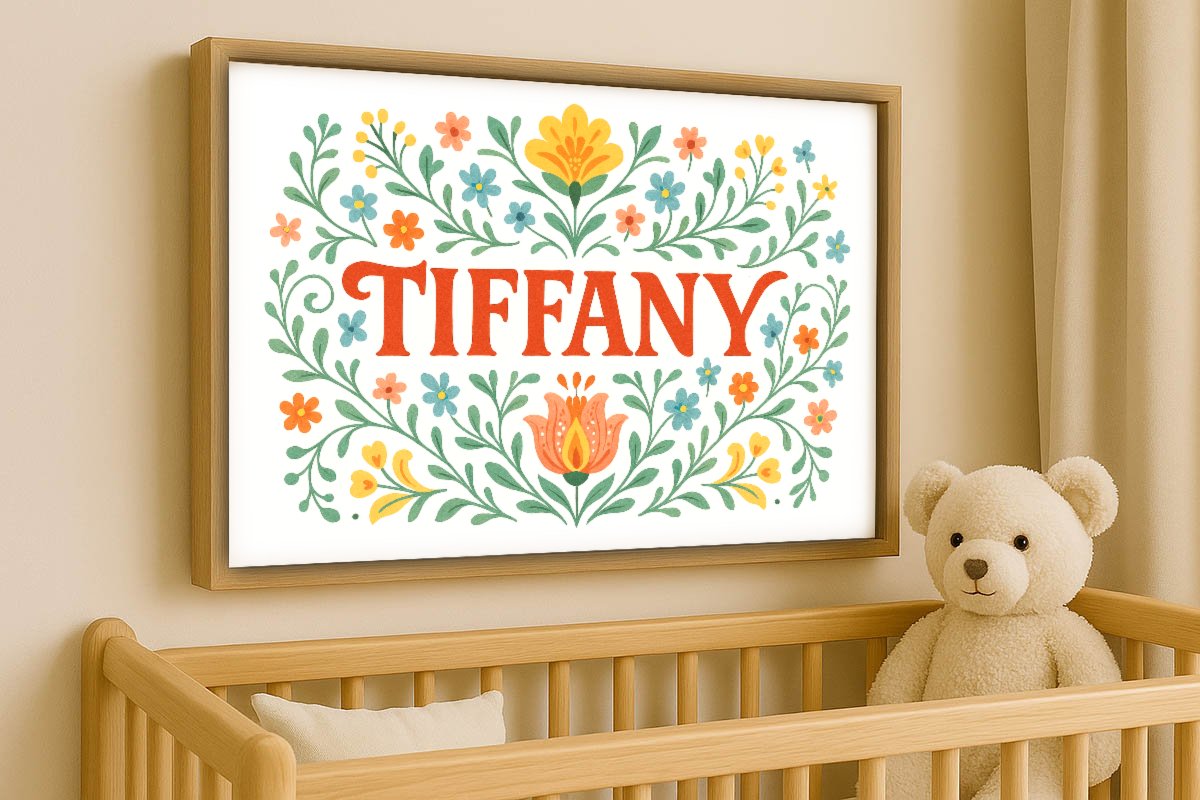 Tiffany Personalized Art - Simple Floral 01
