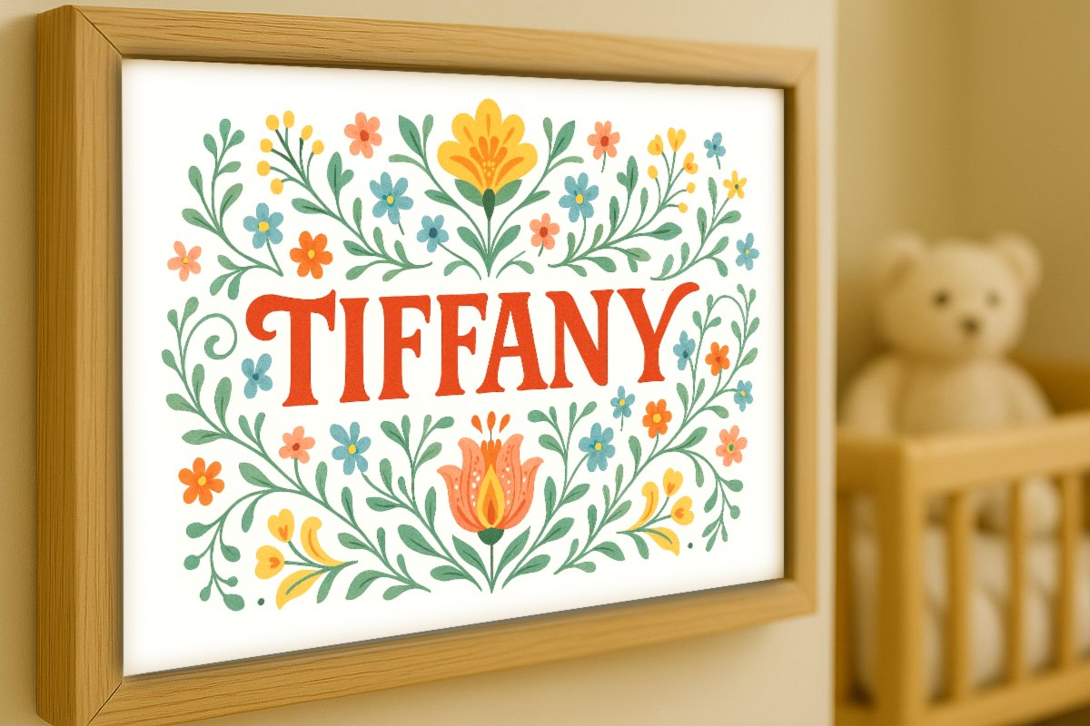 Tiffany Personalized Art - Simple Floral 01