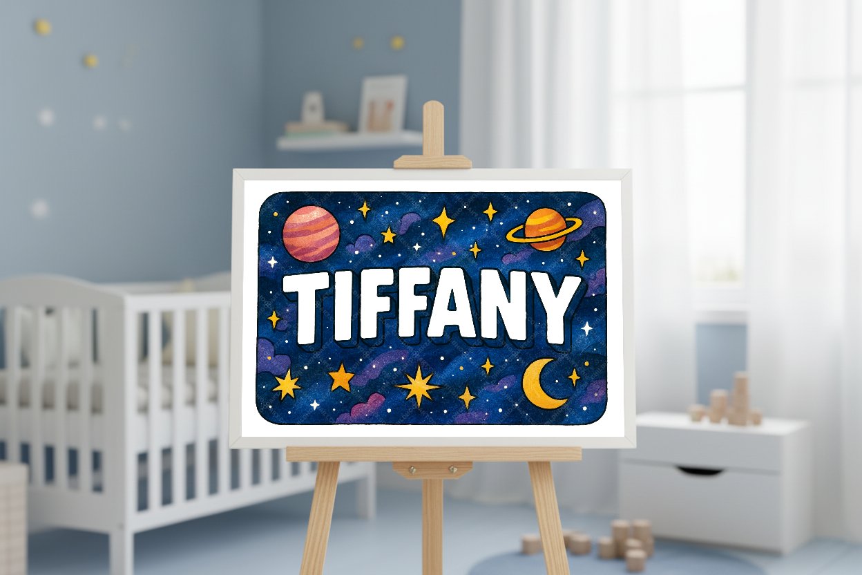 Personalized space name art for Tiffany