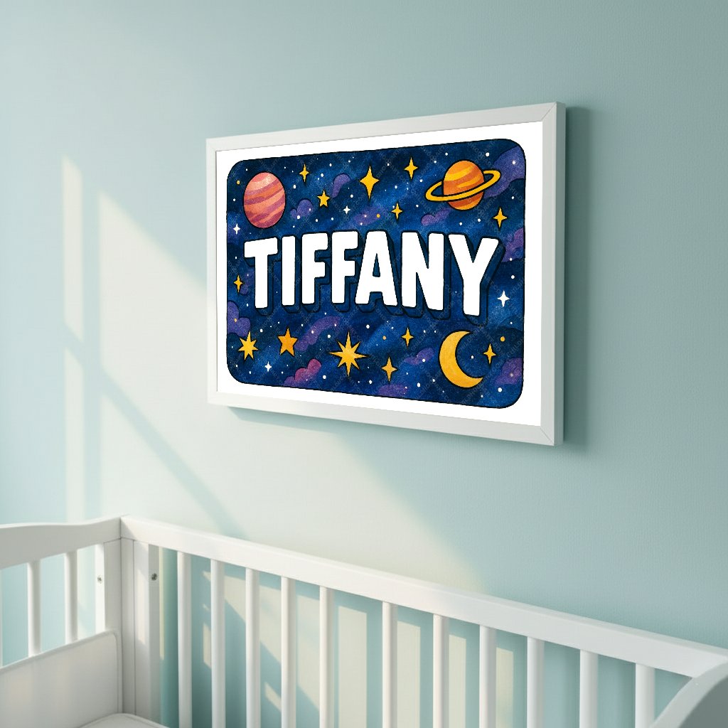 Personalized space name art for Tiffany