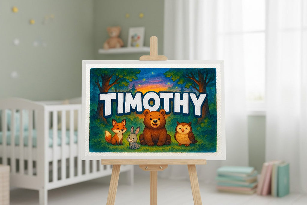 Personalized name art for Timothy