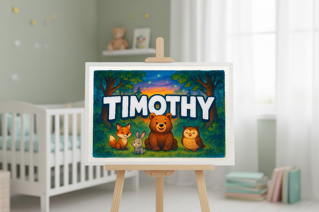 Personalized name art for Timothy