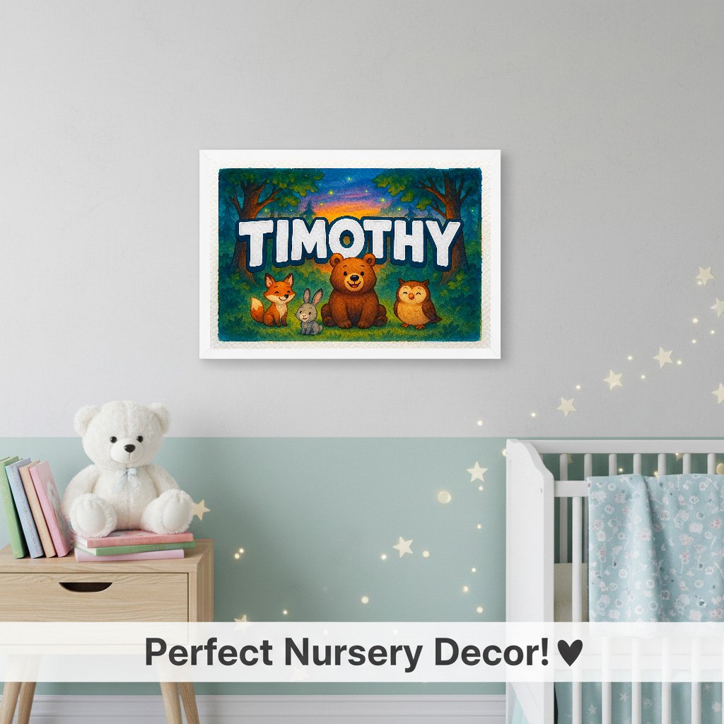 Personalized name art for Timothy