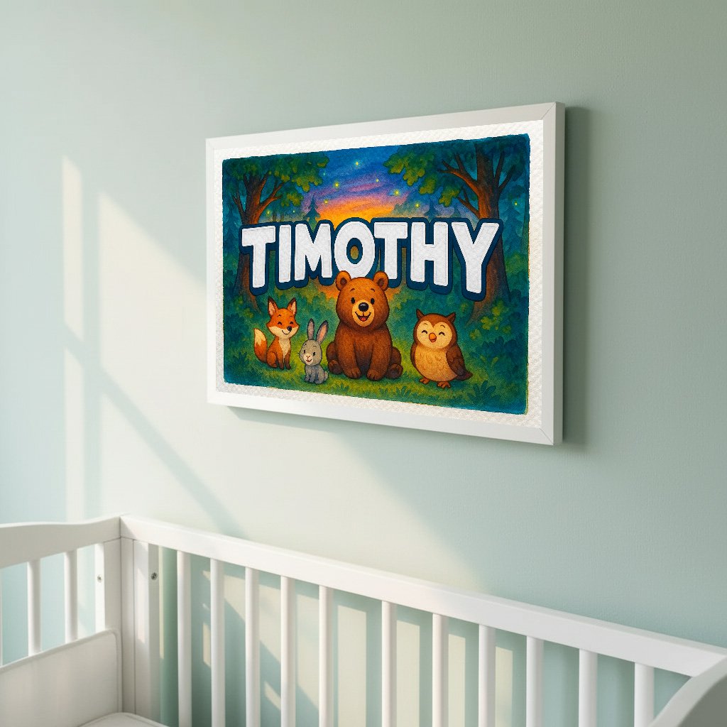 Personalized name art for Timothy