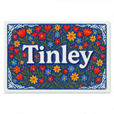Tinley Name Art - Floral Farmhouse personalized wall print for kids