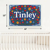 Tinley Name Art - Floral Farmhouse personalized wall print for kids