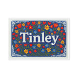 Tinley Name Art - Floral Farmhouse personalized wall print for kids