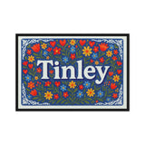 Tinley Name Art - Floral Farmhouse personalized wall print for kids