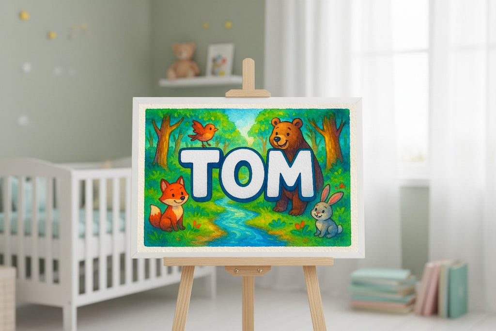 Personalized name art for Tom