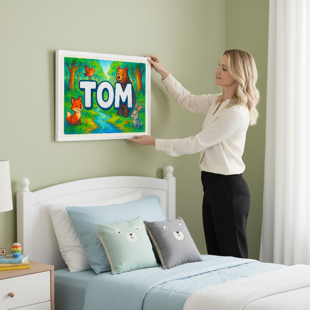Personalized name art for Tom