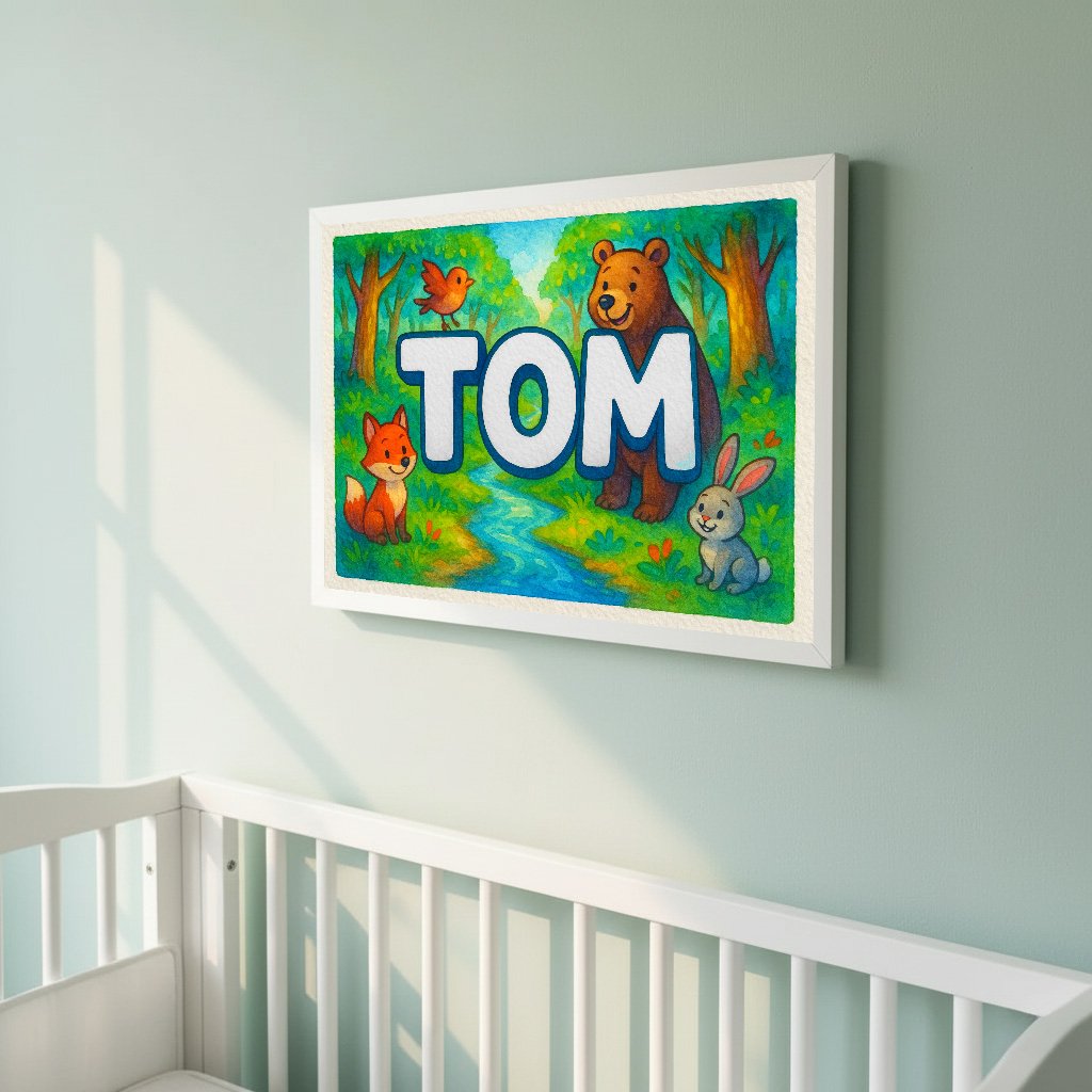 Personalized name art for Tom
