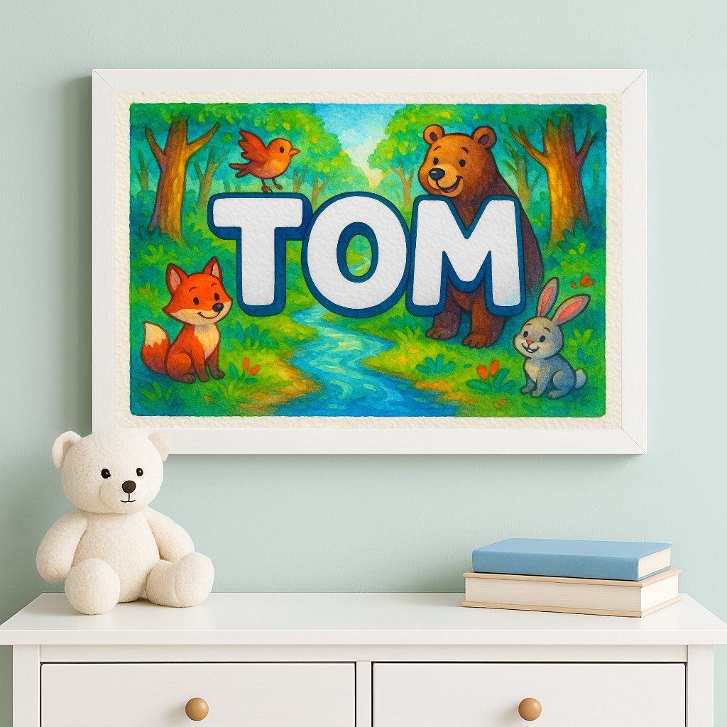 Personalized name art for Tom