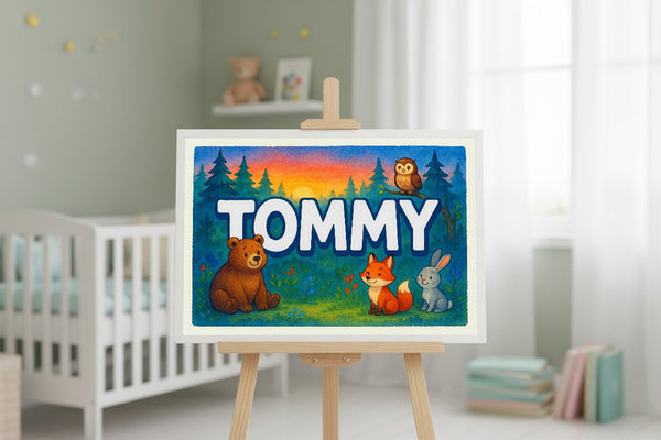Tommy’s Personalized Forest Friends Art