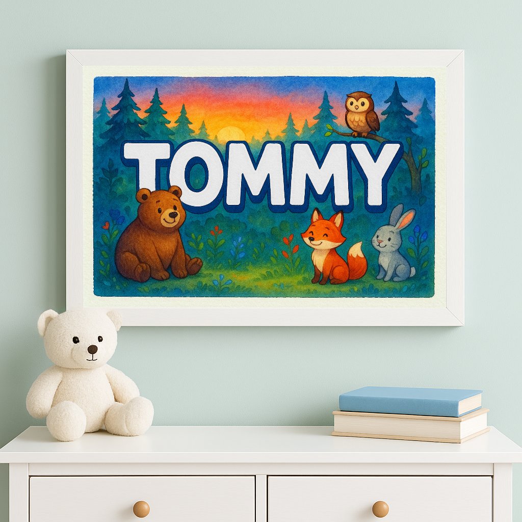 Personalized name art for Tommy